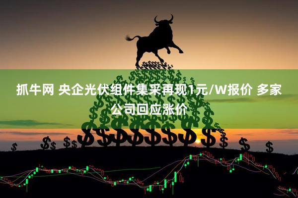 抓牛网 央企光伏组件集采再现1元/W报价 多家公司回应涨价