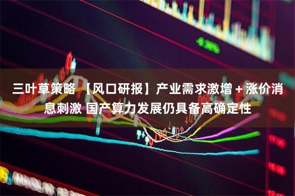 三叶草策略 【风口研报】产业需求激增＋涨价消息刺激 国产算力发展仍具备高确定性